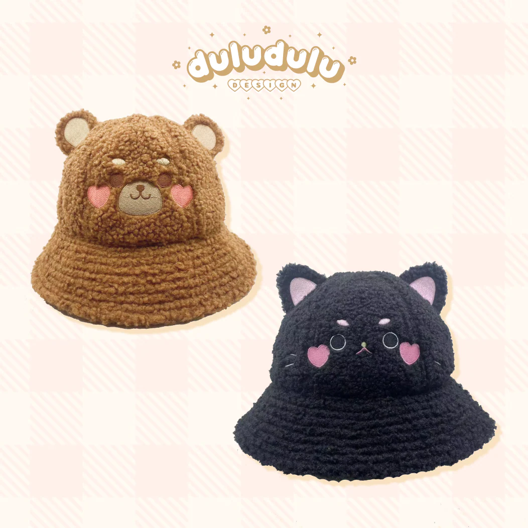 Fluffy Black Cat bucket hat - Image 7