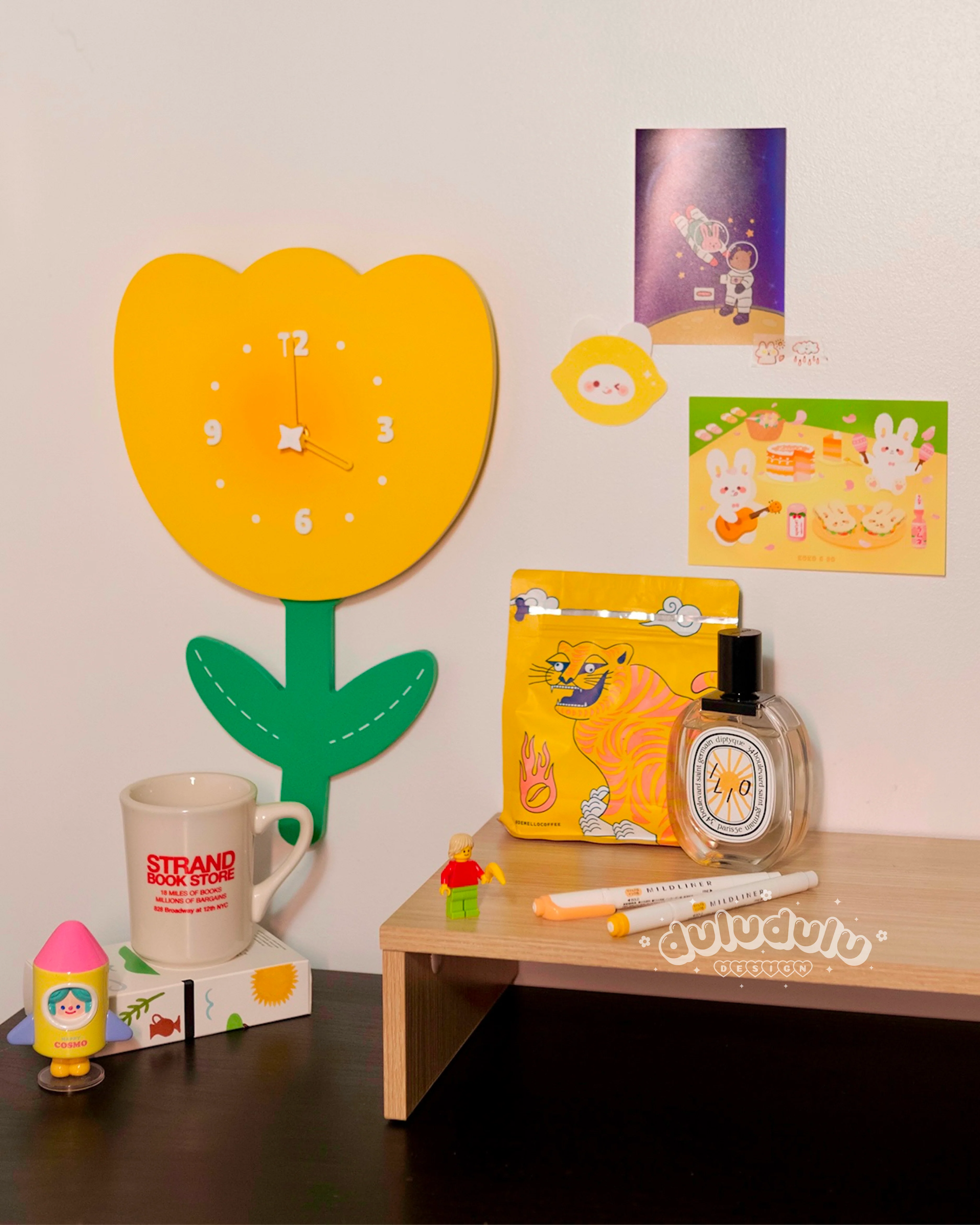 Gold Tulip Clock - Image 5