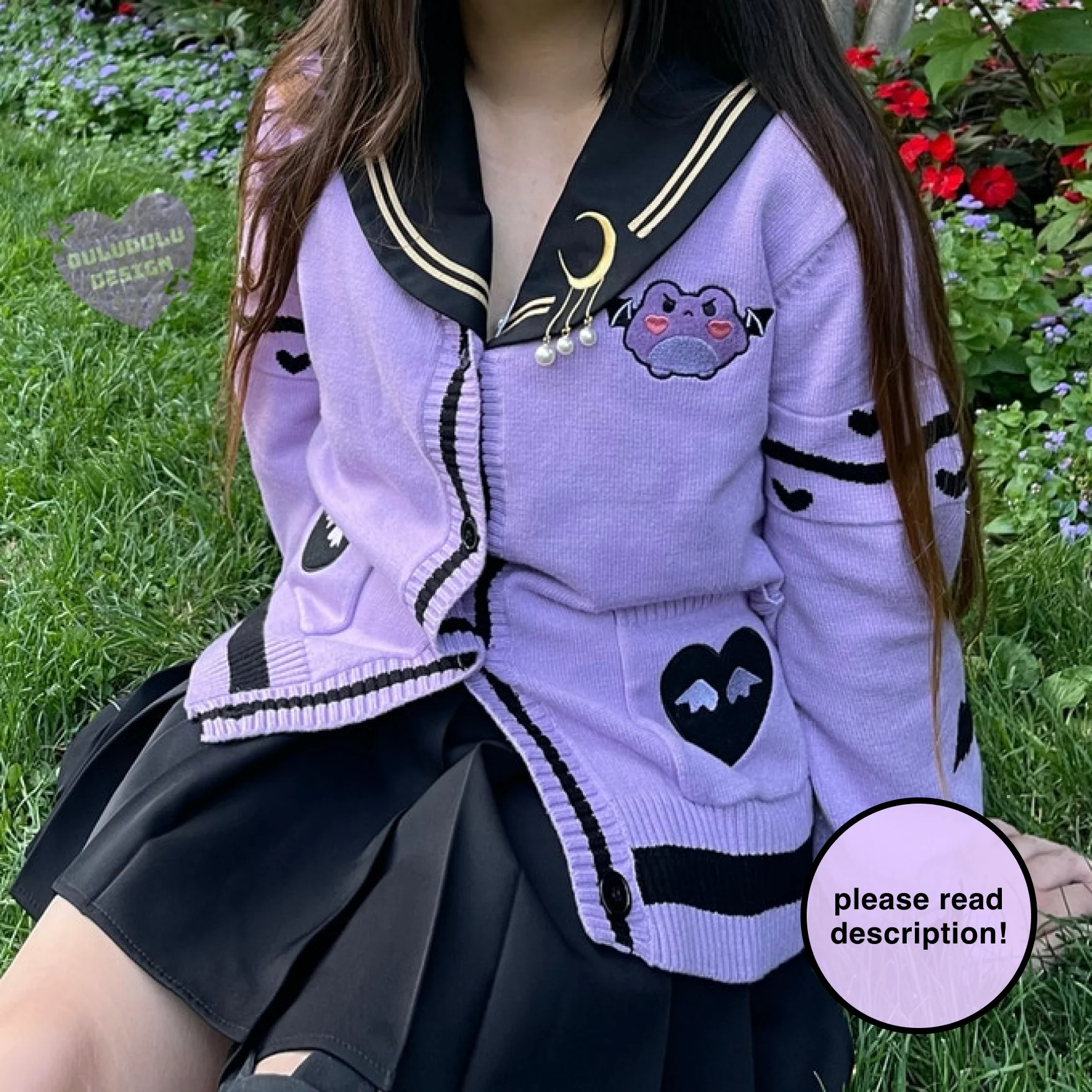 Gothic Purple Froggie Cardigan - Image 4