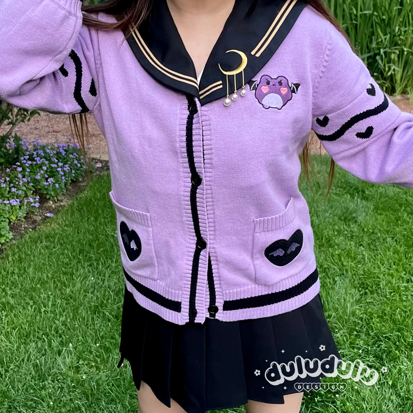 Gothic Purple Froggie Cardigan - Image 5