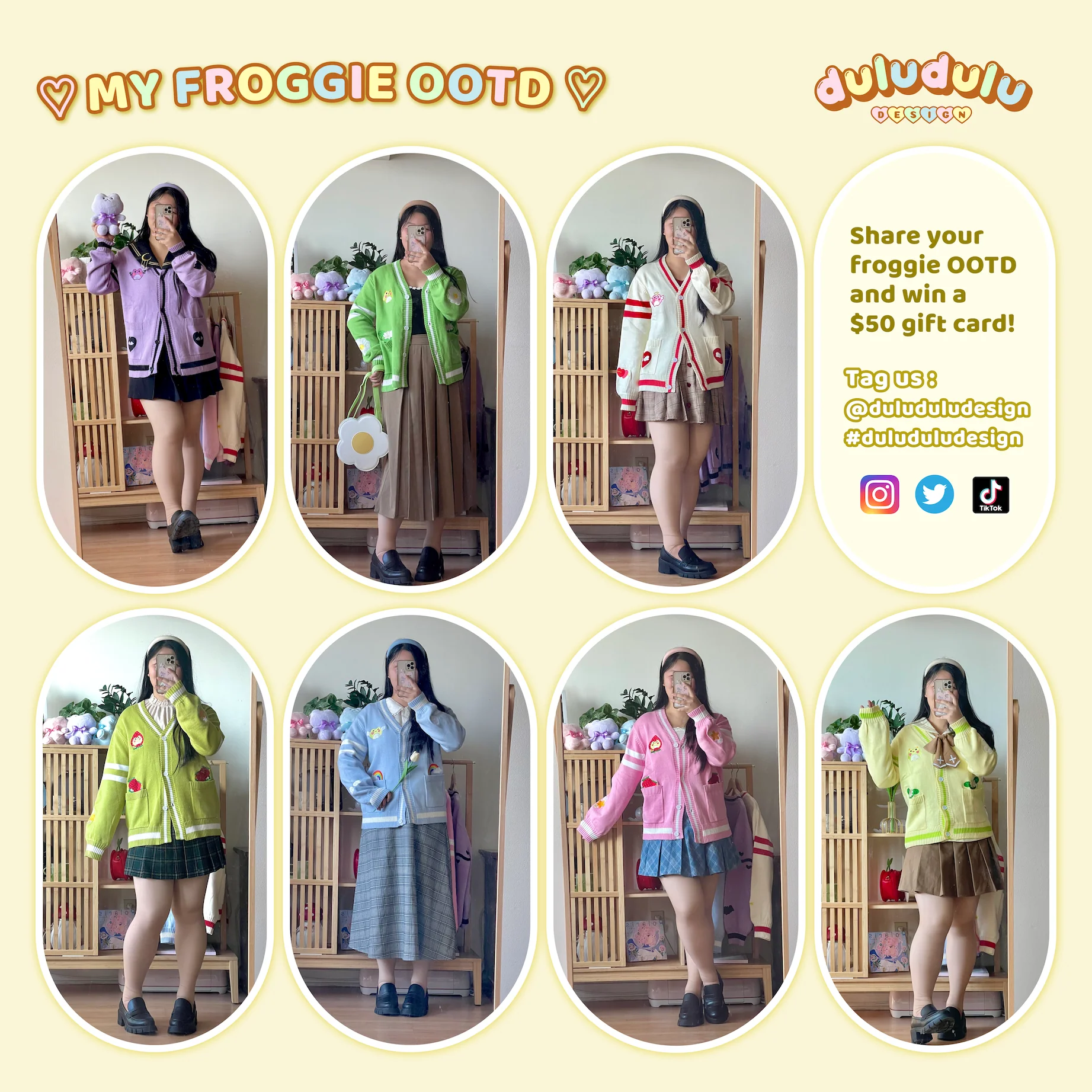 Original Green Froggie Cardigan - Image 6