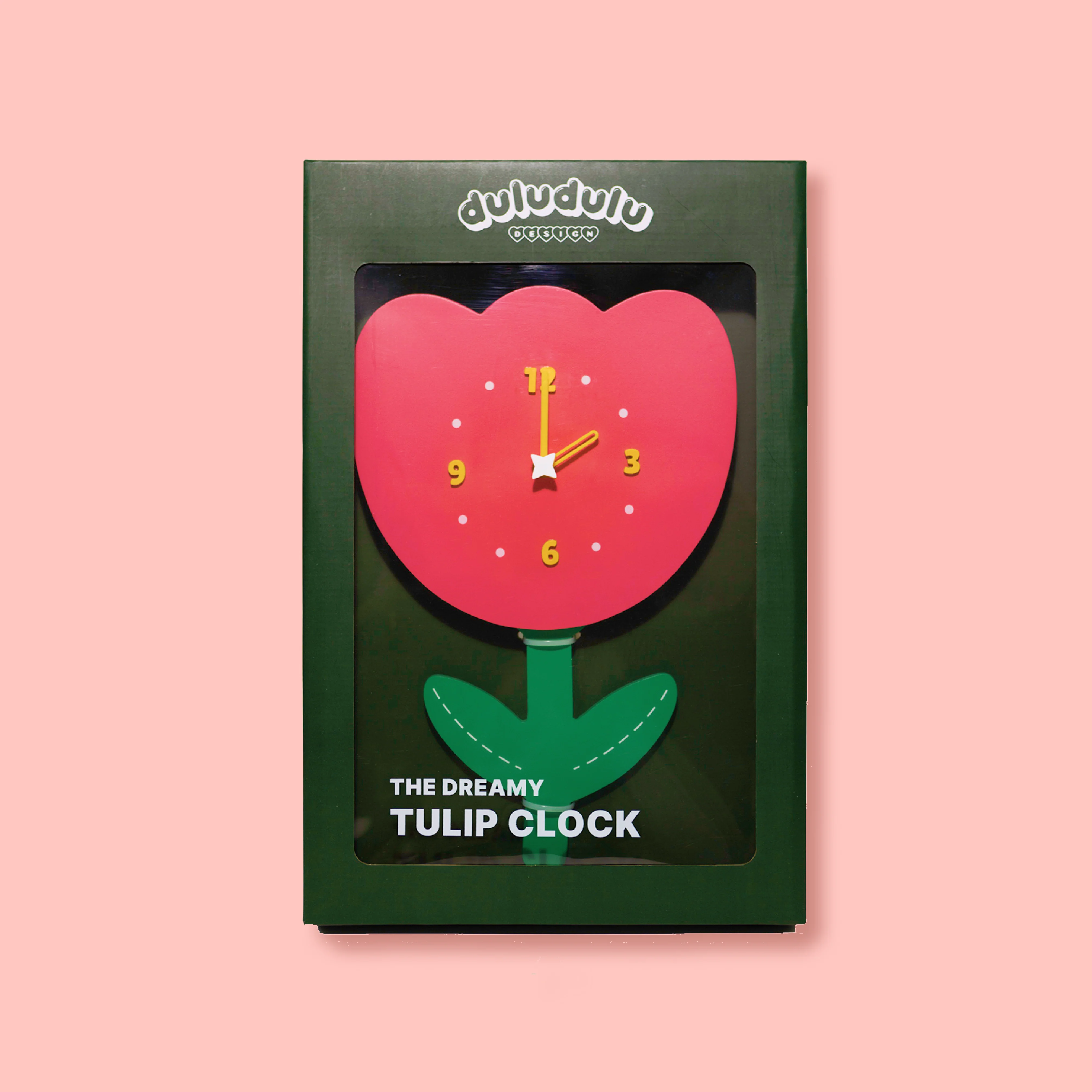 Red Tulip Clock (solid color ver.) - Image 3